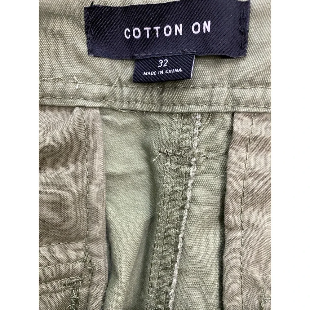 Cotton On Size 32 Green Classic Cargo Bermuda Shorts - Picture 5 of 7